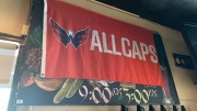 Decorated Chalkboard and Caps Flag