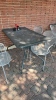 Outdoor Metal Tables with 4 Chairs
