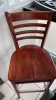 6 Wooden Bar Stools - 2