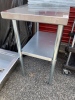 Stainless Steel Side Table with Undershelf - 2