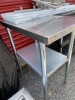 Stainless Steel Side Table with Undershelf - 4