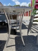 2 Square Silver Dining Tables - 4