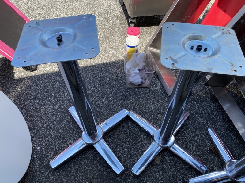 8 Silver Table Stands