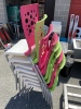 8 Green and Pink Chairs - 6