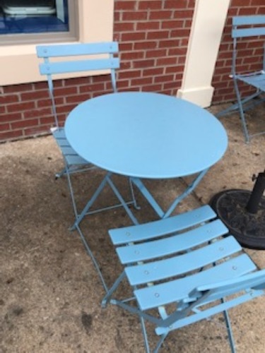 Set of 3 Patio Tables with 6 Chairs