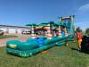 22 Ft Tropical Dual Lane Waterslide w/ Slip N Slide