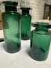 (3) Green Vases Round Tall/Small - 2