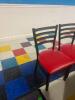 Metal with Cushion 30" height chairs - 2