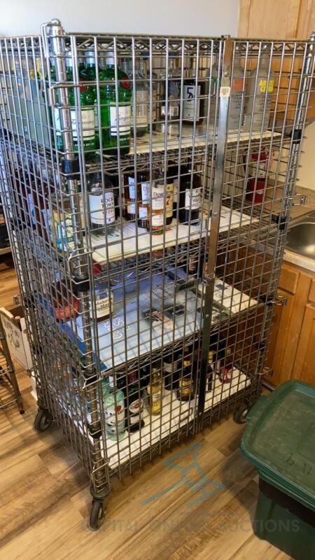 Portable Wire Liquor Cabinet