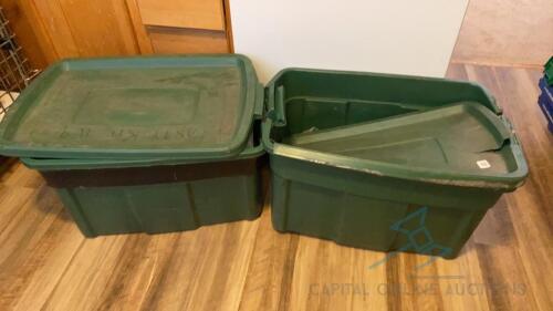 Lot of assorted bins and contents