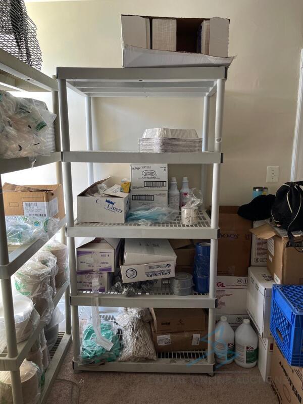 Shelving Unit and Contents Included