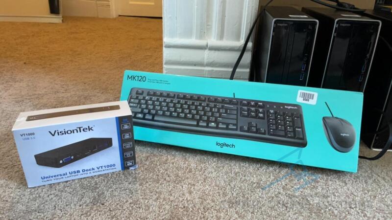 Logitech Keyboard and VisionTek USB Dock