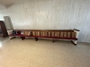 2 Wooden Pews with Red Cushion