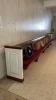 2 Wooden Pews with Red Cushion - 2