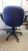 (2) Office Chairs - 1 Navy Blue Rolling Chair and 1 wooden chair - 4