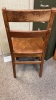 (2) Office Chairs - 1 Navy Blue Rolling Chair and 1 wooden chair - 8