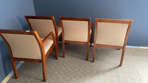 Wood and Cushioned Chairs