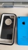 Blue iPhone 5C with 2 cases - 5