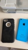 Blue iPhone 5C with 2 cases - 6