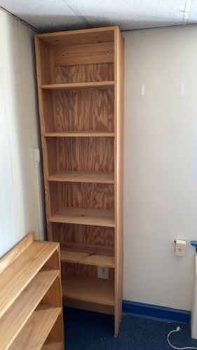 2 Wooden Shelving Units