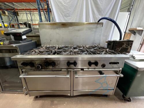 10 Burner SunFire Gas Stove/Double Oven on wheels