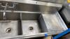 90 inch 3 Compartment Sink with Drainboards - 5