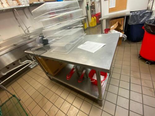 Stainless steel prep table