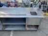11' Stainless Steel Table with Ice Bin, Hand Sink and Dispenser - 3