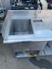 11' Stainless Steel Table with Ice Bin, Hand Sink and Dispenser - 5