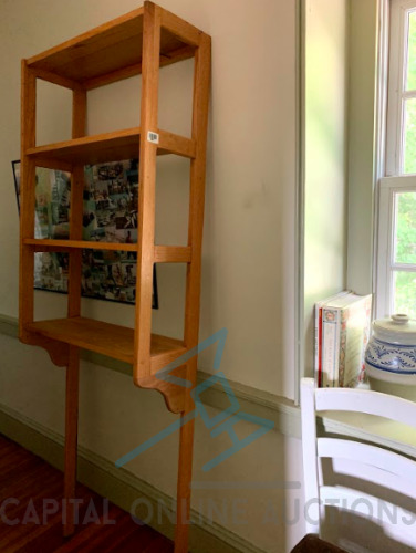 Oak Wood Bathroom Shelf