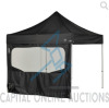 (4) E-Z UP 10x10 Endeavor, Black, with Flaps - 2