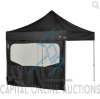 E-Z UP 10x10 Endeavor, Black, with Flaps - 2