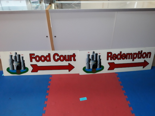 Food Court And Redemption Signs