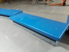 6 Blue Vinyl Covered Benches - 2