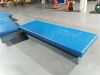 6 Blue Vinyl Covered Benches - 3