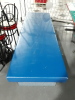 6 Blue Vinyl Covered Benches - 6