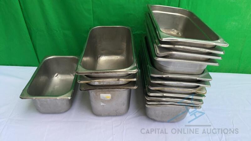 15 Hotel Pans - Assorted Sizes