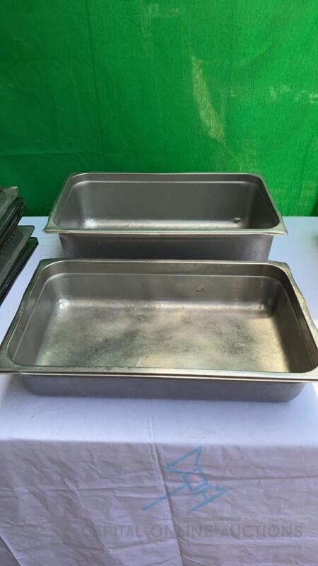 12 Large Hotel Pans - Assorted Depths