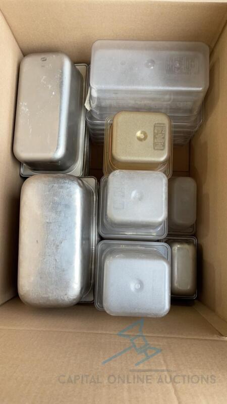 Hotel Pans, Plastic Bins, and Lids etc.