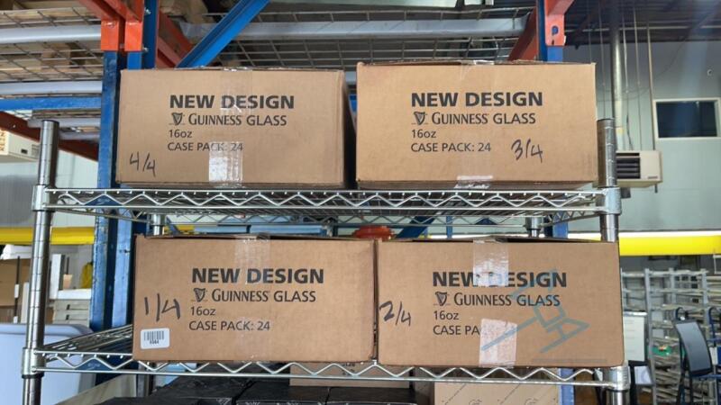 (4) Boxes of Guinness Glassware