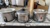 3 Warmers - Rice Cooker and Soup Warmers