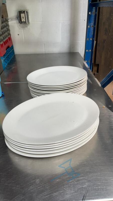 (6) Large Oval Plates & (12) Medium Oval Plates