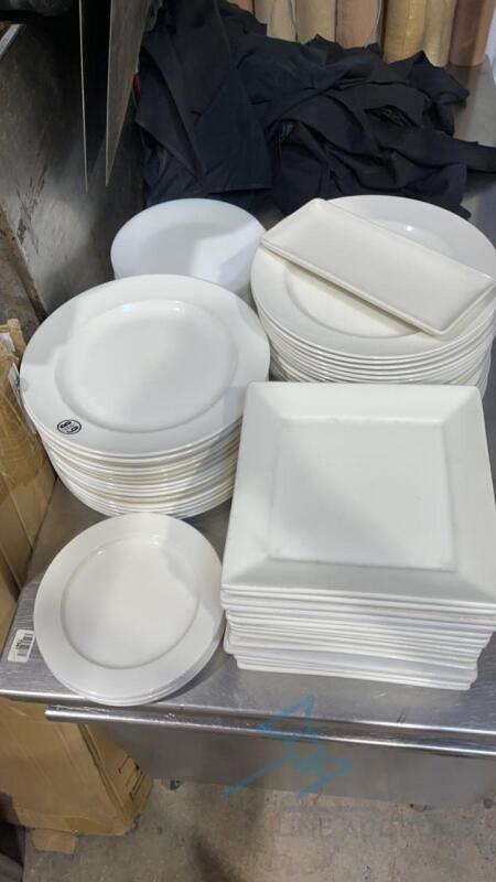 Assorted China and Melamine Plates