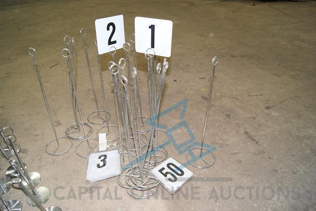 (22) 15" Table number stands