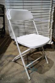 (60) White Folding Chairs