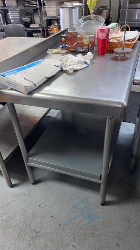 Stainless Steel Table with Undershelf