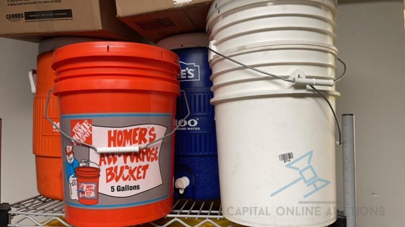 Buckets and Drink Dispensers