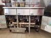 3 bay fryer Pitco Frialator model SG50 Built in filtration Natural gas Includes 6 baskets NOTE:  This item is located in Westminster, Maryland and mus - 3