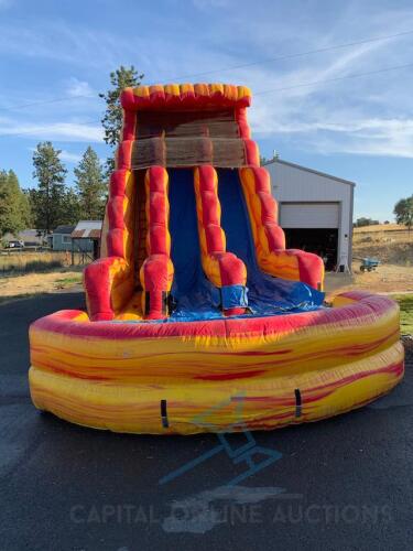 EZ Inflatable 22ft Lava Rush Slide with Pool