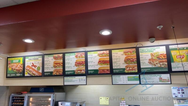 5 Menu Display Signs with lights